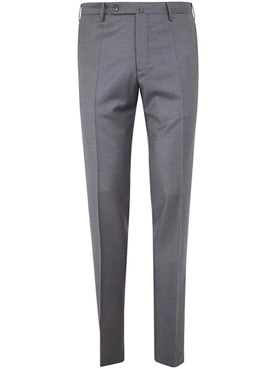 Incotex High-waisted Virgin Wool Chino Pants In Grey