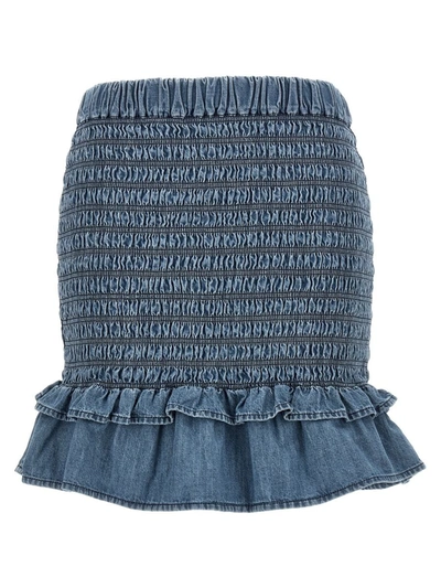 Shop Isabel Marant Étoile 'dorela' Skirt In Light Blue