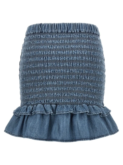 Shop Isabel Marant Étoile 'dorela' Skirt In Light Blue