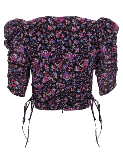 Shop Isabel Marant Étoile Top 'galaor' In Multicolor