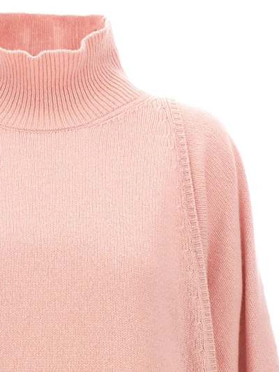 Shop Nude Fringed Hem Sweater In Pink