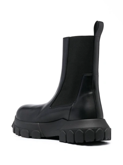 Shop Rick Owens Beatle Bozo Tractor Leather Boots Shoes In Black