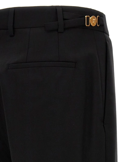 Shop Versace 'medusa' Pants In Black