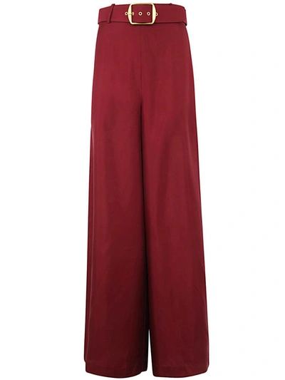 Shop Zimmermann Luminosity Belted Pant Clothing In Red