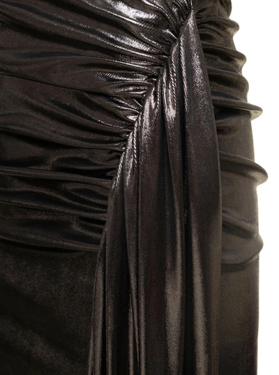 Blumarine Gonna Drappeggiata Argento Metallizzato In Metallic