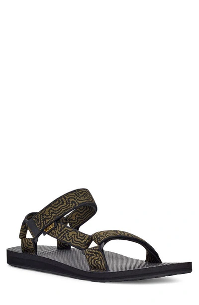 Shop Teva 'original Universal' Sandal In Layered Rock Black/ Dark Olive