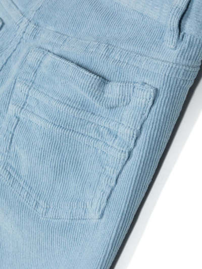 Shop Il Gufo Straight-leg Corduroy Trousers In Blue