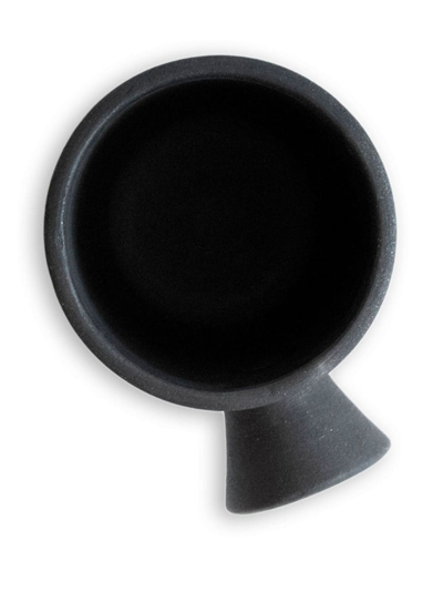 Origin Made Charred Cup Clay Vase (13cm) In Black
