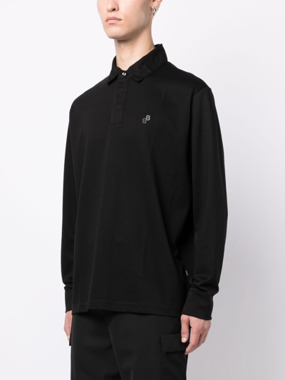 Shop Hugo Boss Logo-embroidered Polo Shirt In Black