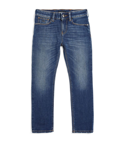 Shop Emporio Armani Slim Jeans (4-16 Years) In Blue