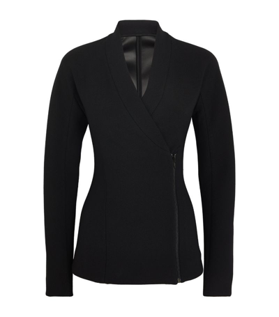 Shop Alaïa Cinched Jacket In Black