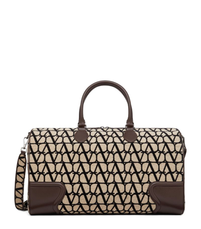 Shop Valentino Logo Duffle Bag In Multi
