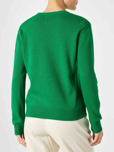 Mc2 Saint Barth Woman Sweater With Tweety Print Warner Bros Special Edition In Green