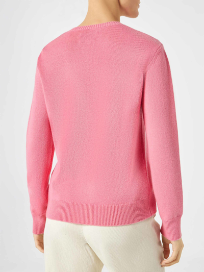 Mc2 Saint Barth Padel Lover Intarsia-knit Sweater In Pink
