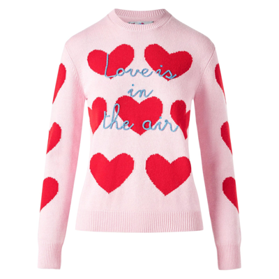Mc2 Saint Barth Woman Sweater With Heart Print In Pink