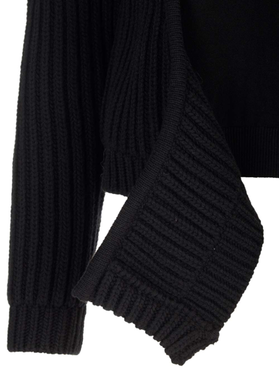Shop Off-white Cut-out Sweater In Black