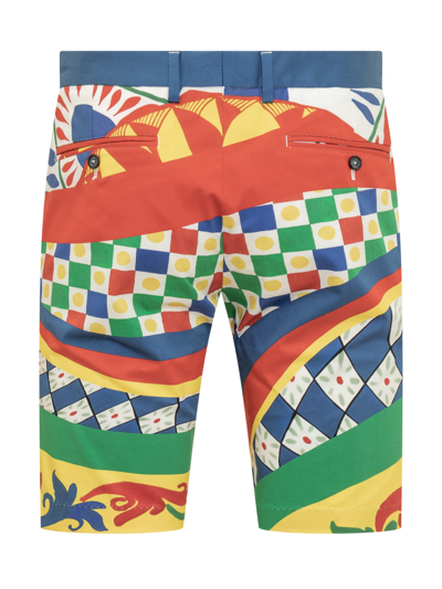 Shop Dolce & Gabbana Bermuda Pants In Carretto