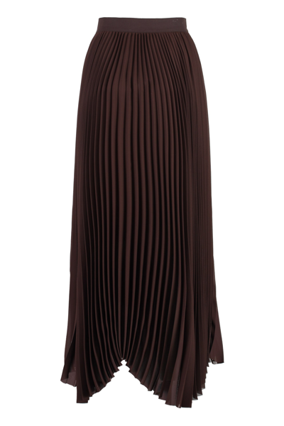 Shop Fabiana Filippi Chiffon Skirt In Brown