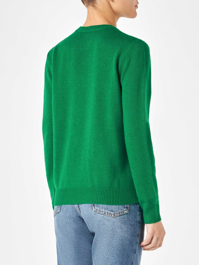 Mc2 Saint Barth Woman Brushed Sweater With Daisy Print