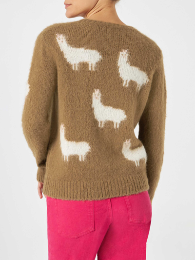 Mc2 Saint Barth Woman Brushed Sweater With Alpaca And Alpaca Is Cool Embroidery