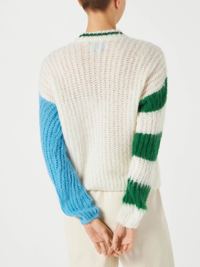 Mc2 Saint Barth Woman Brushed Crewneck Sweater With Lettering
