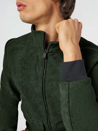 Mc2 Saint Barth Solid Color Thermo Jacked In Green