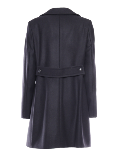 Shop Fay Hook And Martingale Coat In Black