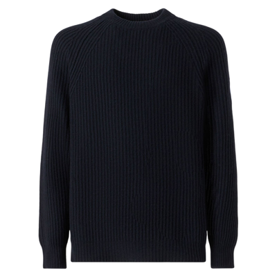 Shop Mc2 Saint Barth Ribbed Blue Sweater