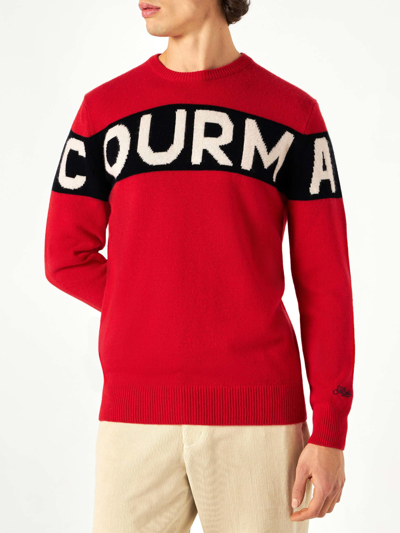 Shop Mc2 Saint Barth Man Sweater With Courma Writing