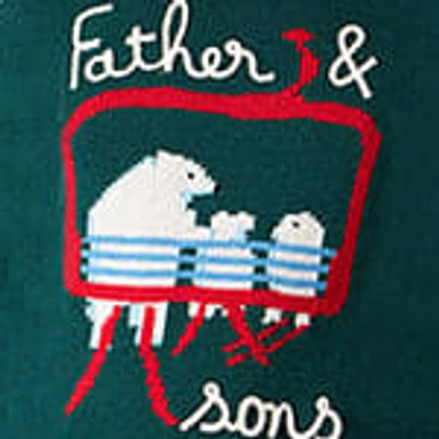 Mc2 Saint Barth Father Sons Green Polar Ski Sweater In Green