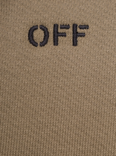 Shop Off-white Off Stitch Skate Hoodie Beige Black