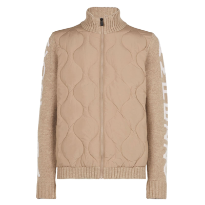 Mc2 Saint Barth Man Beige Padded Jacket In Beige