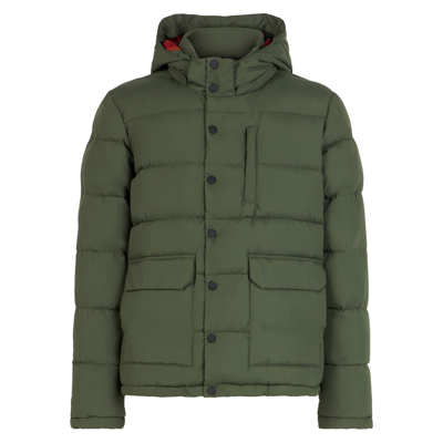 Mc2 Saint Barth Hooded Down Padded Jacket With Ethnic Print