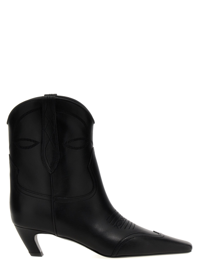 Shop Khaite Dallas Ankle Boots In Black