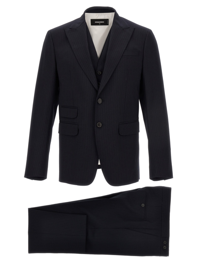 Dsquared2 London Dresses Black In Blue