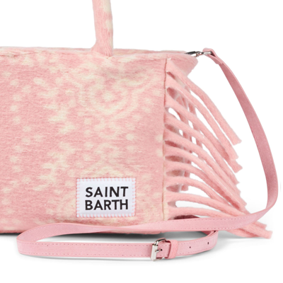 Shop Mc2 Saint Barth Colette Blanket Handbag With Bandanna Print In Pink