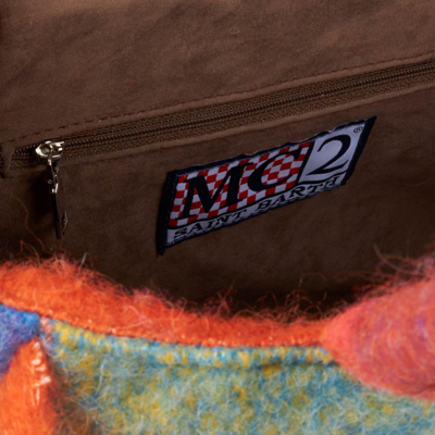 Mc2 Saint Barth Colette Blanket Handbag With Check Print In Multicolor