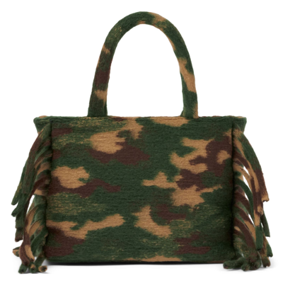Mc2 Saint Barth Colette Blanket Handbag With Camouflage Print In Multicolor