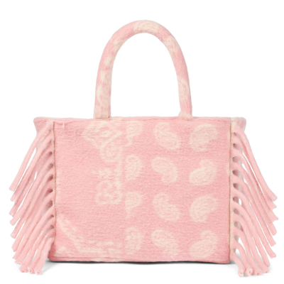 Shop Mc2 Saint Barth Colette Blanket Handbag With Bandanna Print In Pink