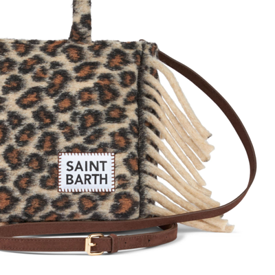 Shop Mc2 Saint Barth Colette Blanket Handbag With Animalier Print In Multicolor