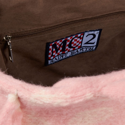 Shop Mc2 Saint Barth Colette Blanket Handbag With Bandanna Print In Pink