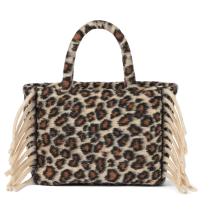Mc2 Saint Barth Colette Blanket Handbag With Animalier Print In Multicolor