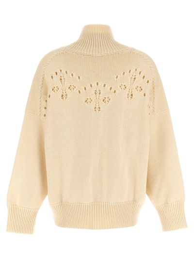 Shop Chloé Intarsia Sweater In White