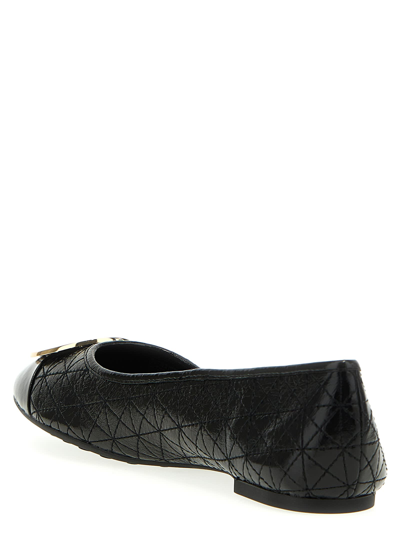 Shop Tory Burch Claire Quilted Ballet Flats In Black