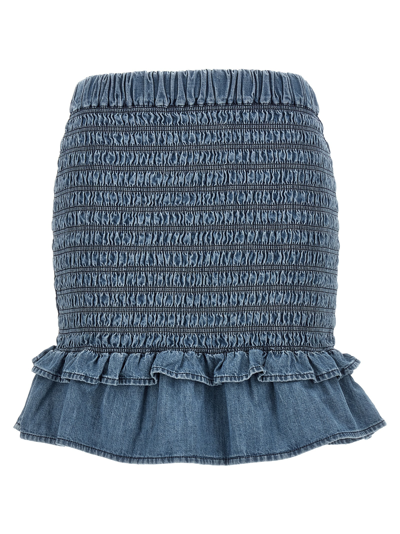 Shop Isabel Marant Étoile Dorela Skirt In Light Blue