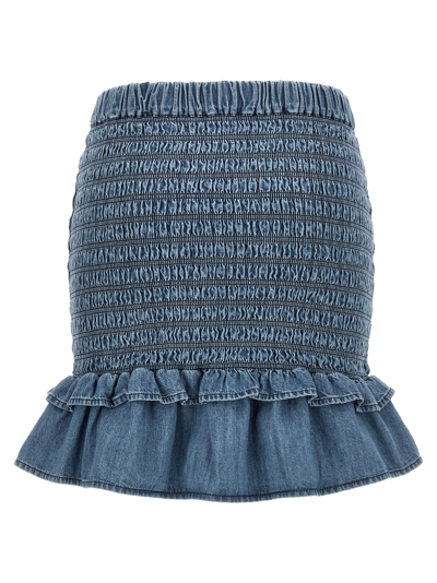 Shop Isabel Marant Étoile Dorela Skirt In Light Blue