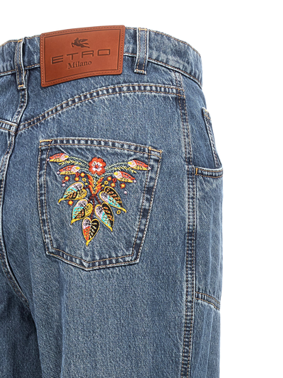 Shop Etro Flared Jeans In Blue