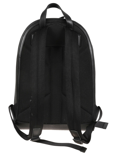 Shop Burberry Logo Backpack In Black