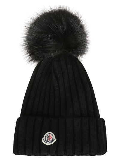Shop Moncler Tricot Beanie In Natural