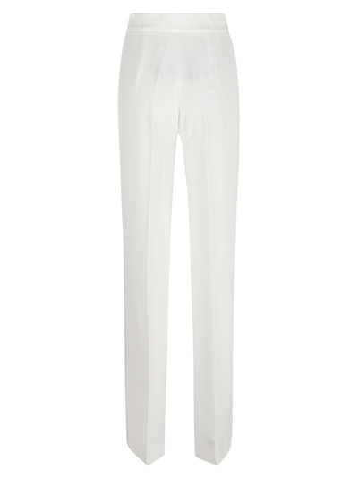 Shop Alberta Ferretti High-waist Plain Trousers In White